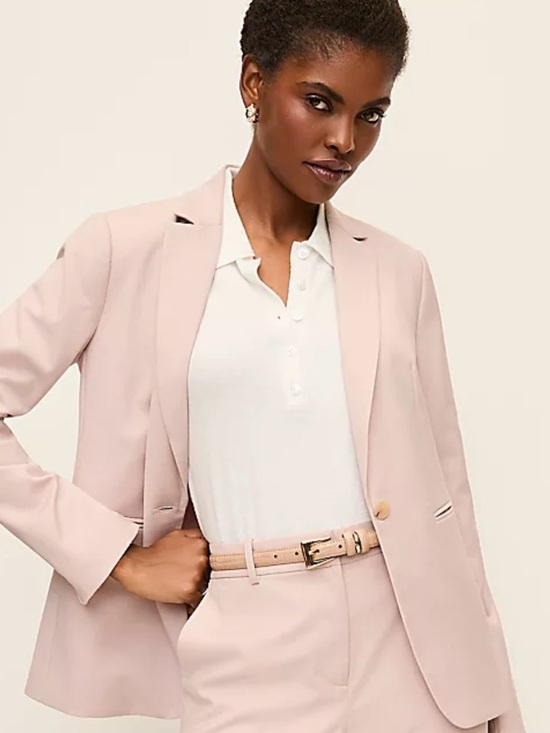 Ann Taylor Jackets & Blazers - Ann Taylor Blush Sand Single-Button Blazer
